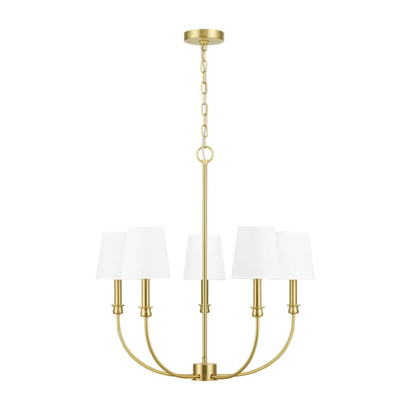 Prominence Home Billet 5-Light Chandelier with Fabric Shades