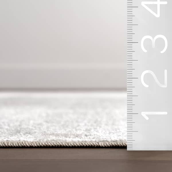 dimension image slide 2 of 6, Nuloom Argelia Solid Machine Washable Area Rug