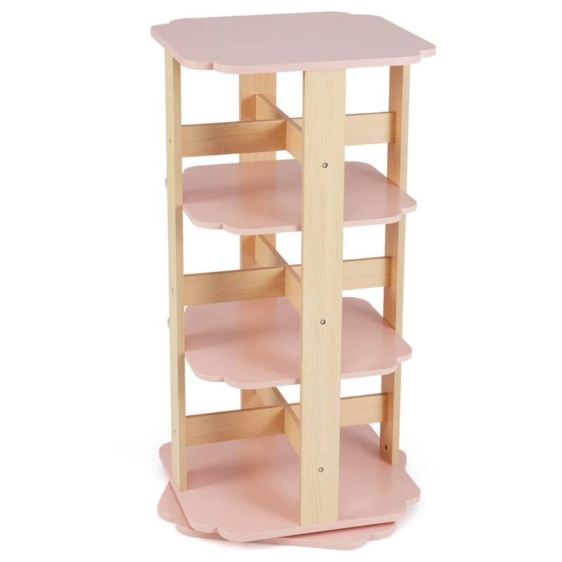 Costway 360° Spinning 3-Tier Kids Book Shelf Tower with 12 Sectors - See Details
