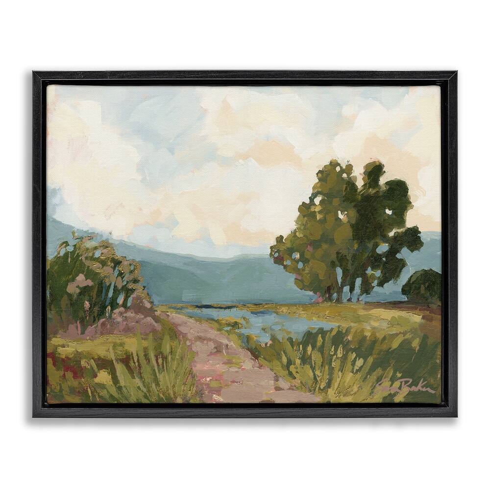 Stupell Path to Distant Countryside Framed Floater Canvas Wall Art Design By Sara Baker
