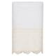 Authentic Hotel and Spa 100% Turkish Cotton Arian Cream Lace Embellished Hand Towel - White