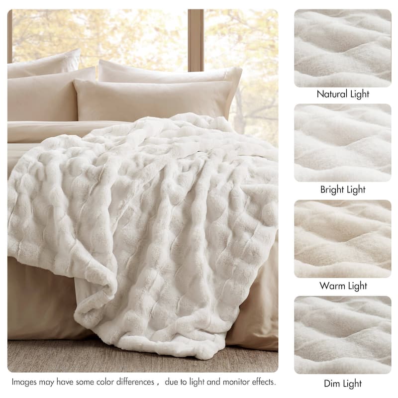 Madison Park Camille Faux Fur Throw