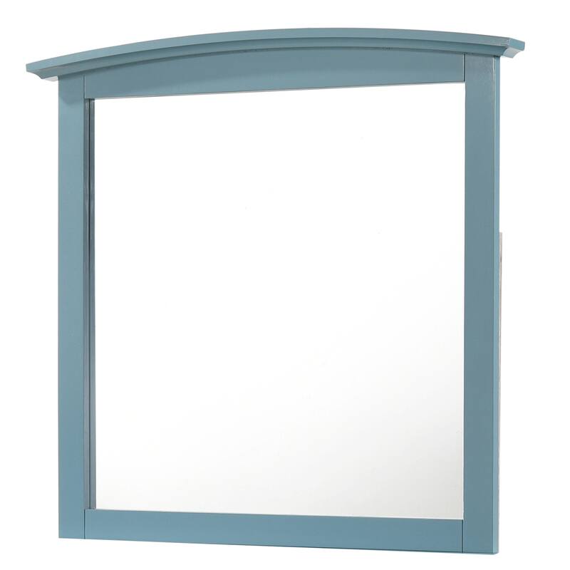 Wooden Framed Rectangular Dresser Wall Mirror - 37" - Blue