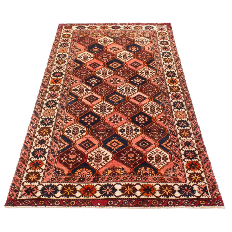ECARPETGALLERY Hand-knotted Kayseri Vintage Dark Brown Wool Rug - 5'1 x 9'8