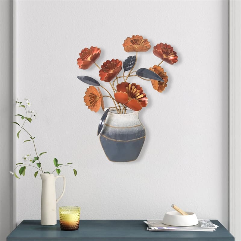 Adeco Metal Flower Wall Decor
