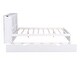 preview thumbnail 9 of 11, White Queen Size Storage Platform Bed w/ Twin XL Size Trundle Wood Bed Frame
