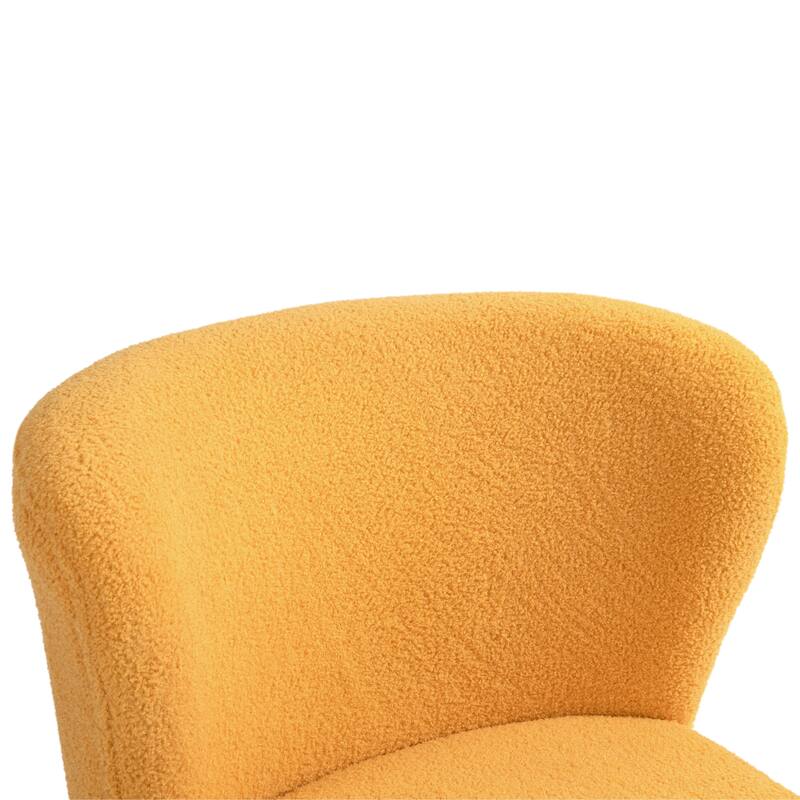 Linen Armless Accent Chair Slipper Chair