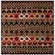 SAFAVIEH Amsterdam Bridget Moroccan Boho Rug - 5'1" x 5'1" Square - Black/Multi