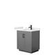 Option Dark Gray, Black Trim, White Quartz Top