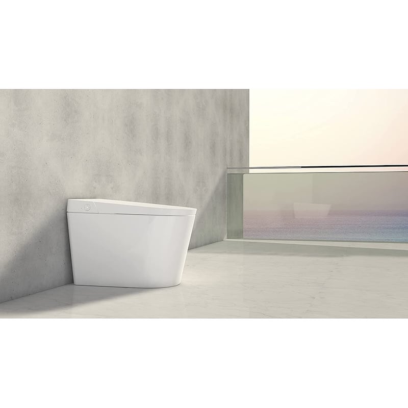 Fine Fixtures Modern One Piece Smart Toilet and bidet - Elongated, Tankless, Touchless Toilet