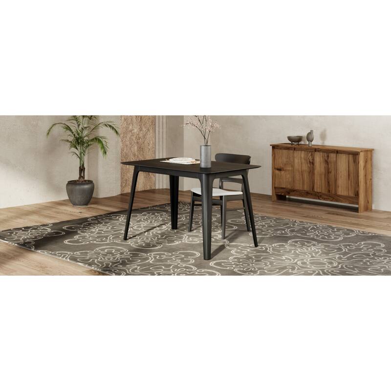 Roomfitters 47" Rectangular Dining Table with Solid Rubberwood Legs and Scratch-Resistant Top