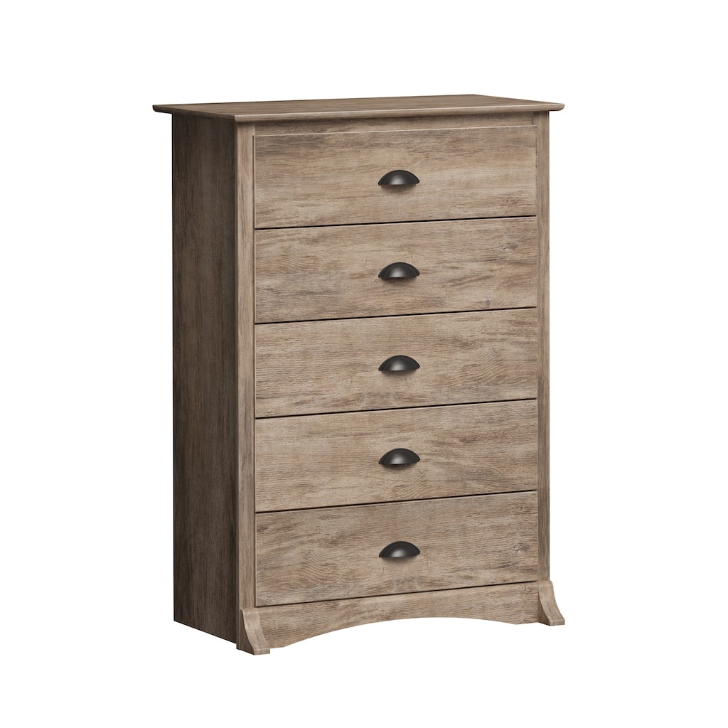 Porch & Den Church Driftwood Grey 5-drawer Chest