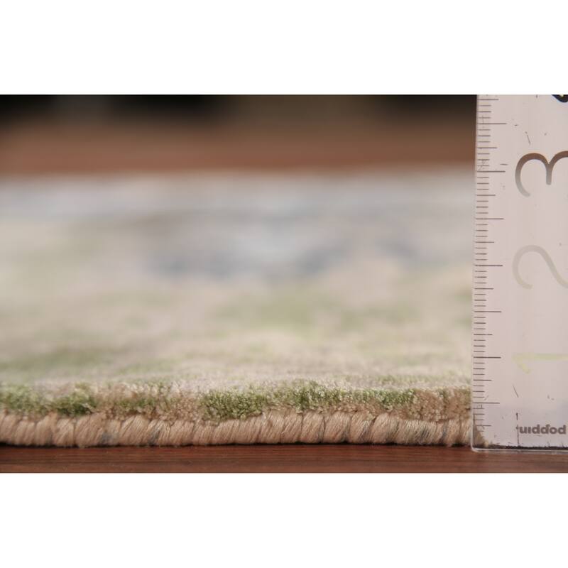 Colorful Abstract Contemporary Foyer Rug Handmade Wool Carpet - 3'1"x 6'4"