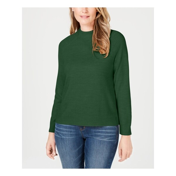 KAREN SCOTT Womens Green Long Sleeve Crew Neck Sweater Size XS. Opens flyout.
