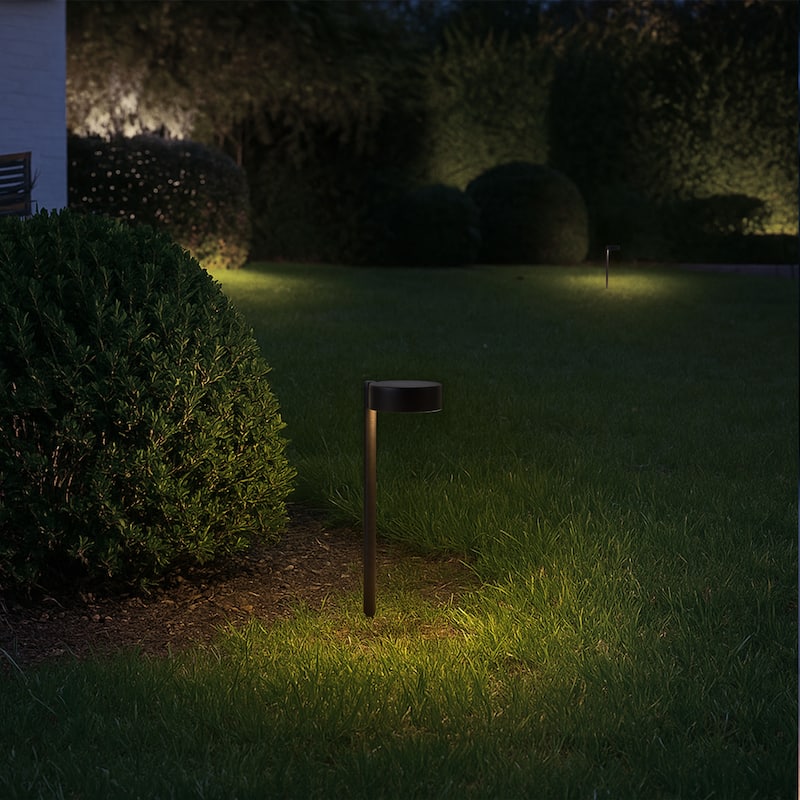 Low Voltage LED Landscape Path Light, 12V Outdoor Metal Pathway Light, Warm White Walkway & Garden Lighting (6 Pack) - W5''