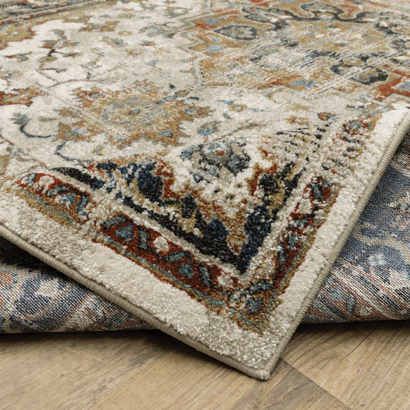 Vista Home Vance Bohemian Medallion Beige/Cream Area Rug