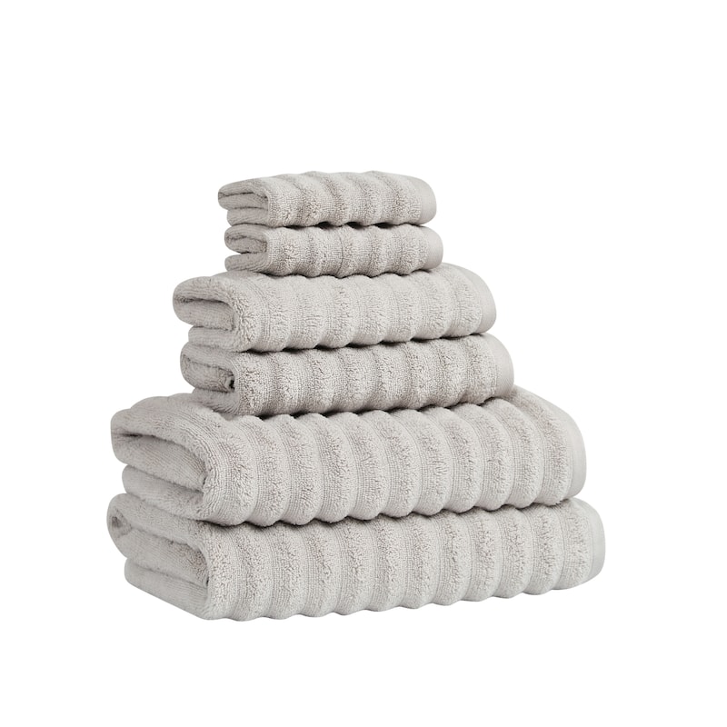 Brooklyn Loom Textured Zero Twist 6 Piece Towel Set