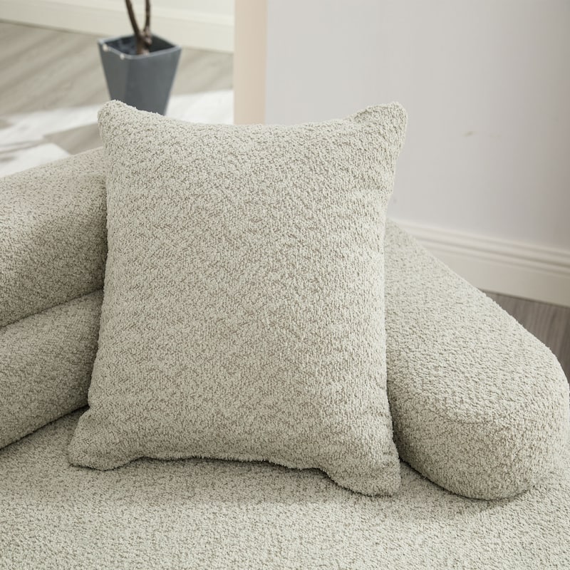 Frameless Sofa with Sponge Construction, ARC Armrests, No Assembly Required