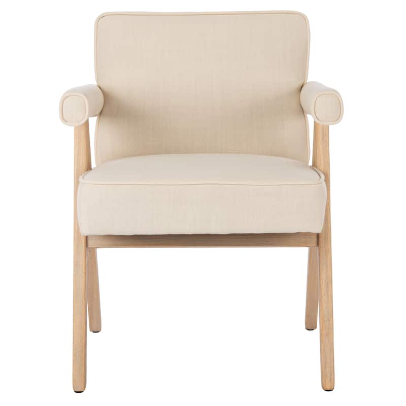 SAFAVIEH Suri Mid-Century Walnut Wood Arm Chair - 23.2" Wx 24" L x 29.9" H
