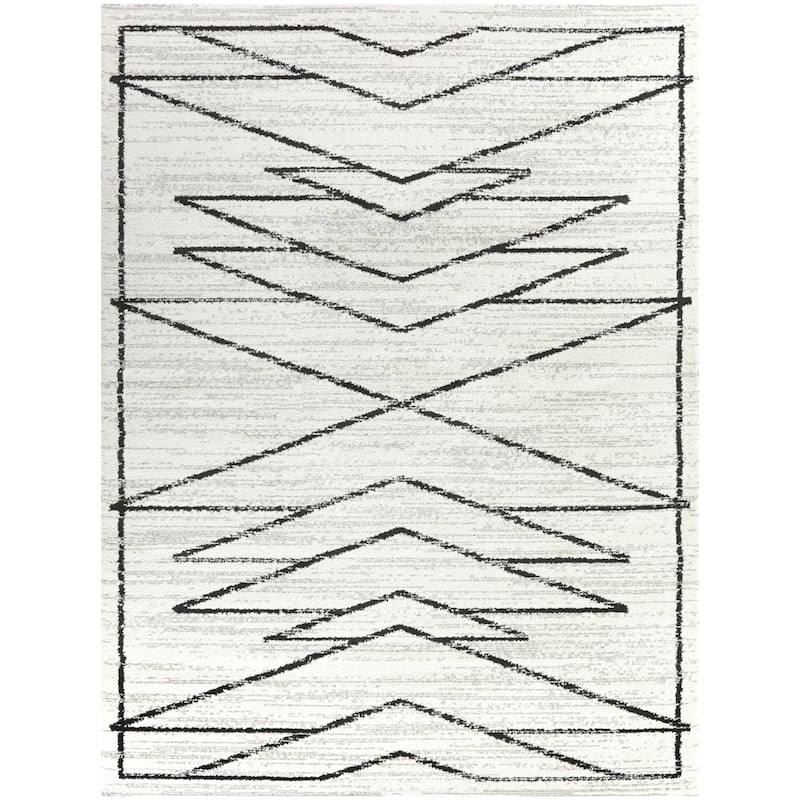 Laurent Distressed Modern Area Rug