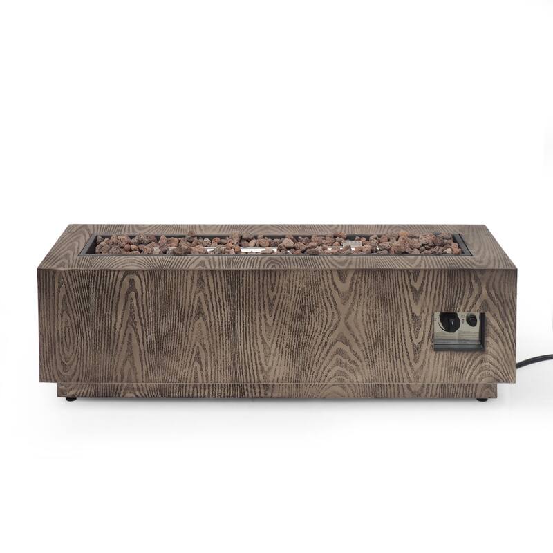 Wellington Outdoor 50,000 BTU Rectangular Fire Pit (No Tank Holder) by Christopher Knight Home