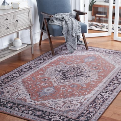 SAFAVIEH Tucson Machine Washable Slip Resistant Emmer Traditional Rug