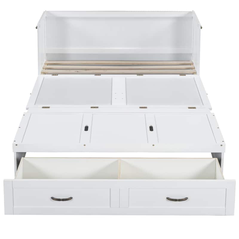 Space-Saving Murphy Bed with USB Ports and Large Drawers