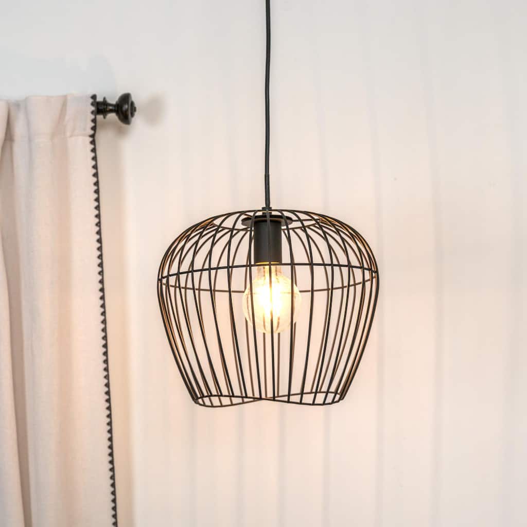 Hunter Redding Matte Black 1 Light Pendant - Industrial, Modern & Contemporary - Kitchen, Dining Room, Entryway, Laundry Room