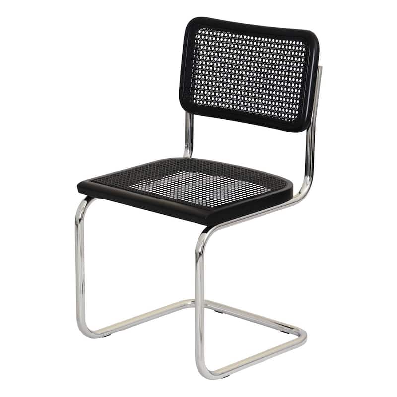 Breuer Chair Company Marcel Breuer Cesca Cane Cantilever Side Chair w/ Chrome Steel Frame (Various Wood & Cane Colors)