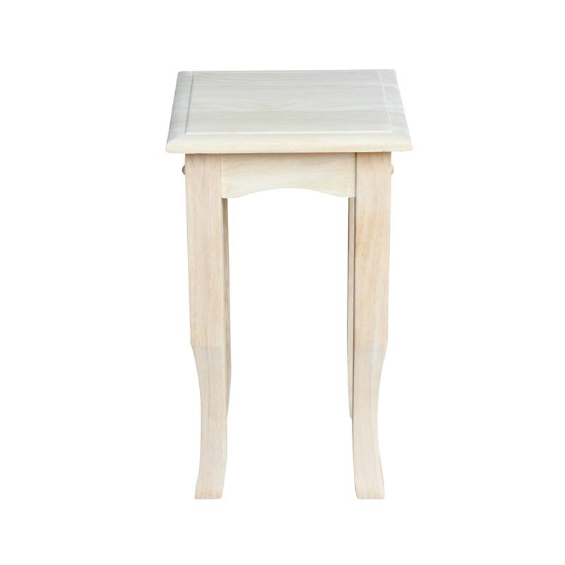 Unfinished Solid Parawood Tea Table