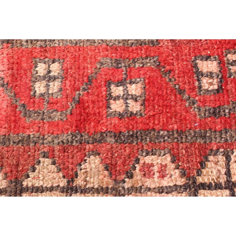 ECARPETGALLERY Hand-knotted Melis Vintage Red Wool Rug - 4'2 x 6'4