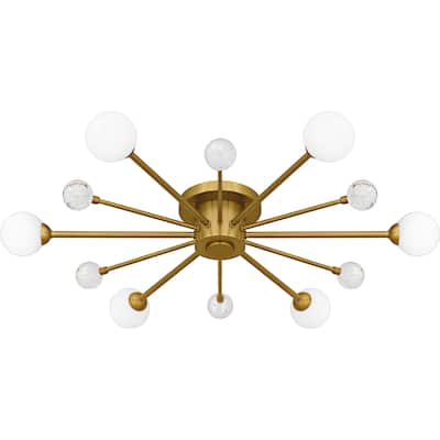 Combe 6-Light Brushed Gold Semi-Flush Mount