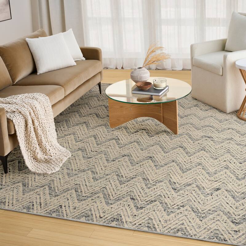 DKNY Pure Purl Modern Chevron Indoor Rug