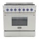 preview thumbnail 13 of 26, KUCHT Professional 36 in. 5.2 cu. ft. Natural Gas Range with Sealed Burners and Convection Oven in Stainless Steel