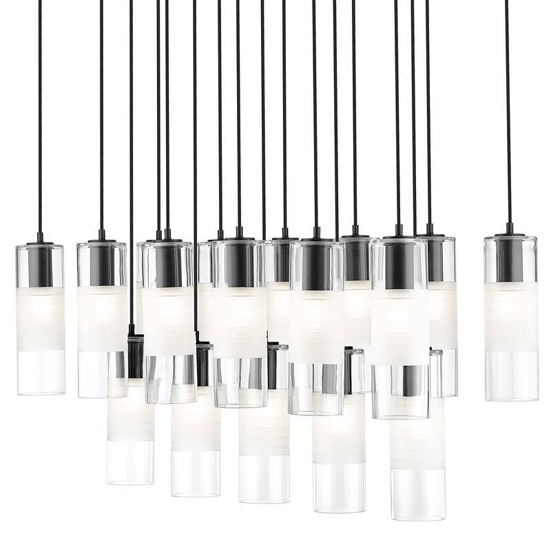 Z-Lite 824P-17L Alton 17 Light 42" Wide Linear Chandelier - Matte Black