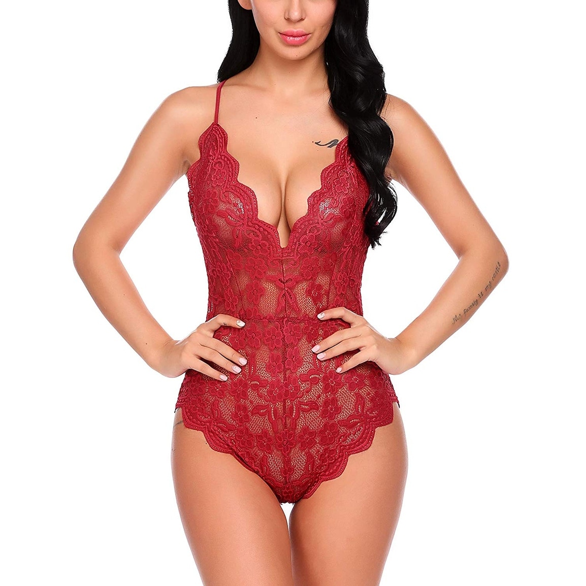 Red lingerie bodysuit Clearance