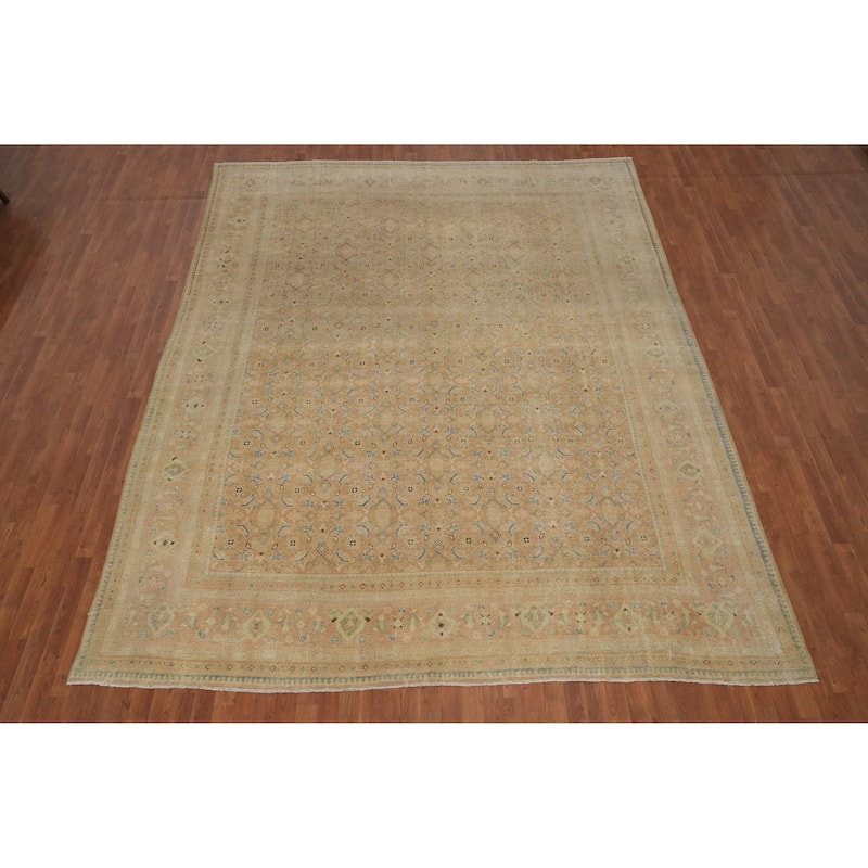 Hand Knotted Oriental 100% Wool Carpet Traditional All-Over Oranges & Rust Mahal Area Rug - 13' 1'' X 10' 0''