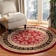 preview thumbnail 26 of 140, SAFAVIEH Lyndhurst Kuralay Traditional Oriental Rug 5'3" Round - Red/Black - Round