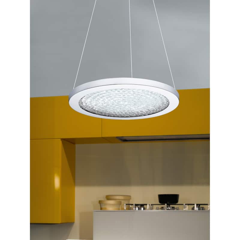 Eglo Arezzo 3 LED 15-inch Clear Glass Pendant