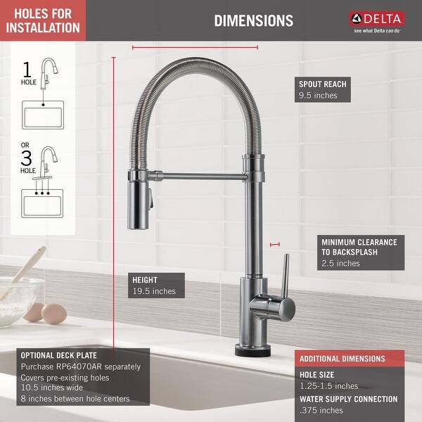 Shop Delta 9659t Dst Trinsic Pro Pre Rinse Pull Down Kitchen