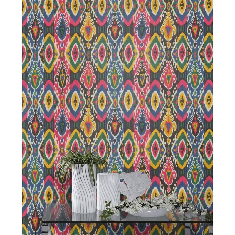 Rasch Villon Multicolor Ikat Wallpaper