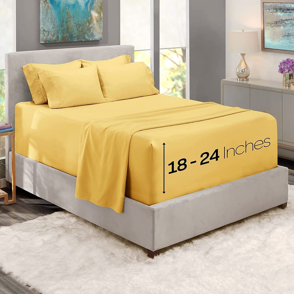 Empyrean Bedding 18"-24" Extra Deep Pocket Sheets Set - Ultra Soft Luxury Bed Sheet Set
