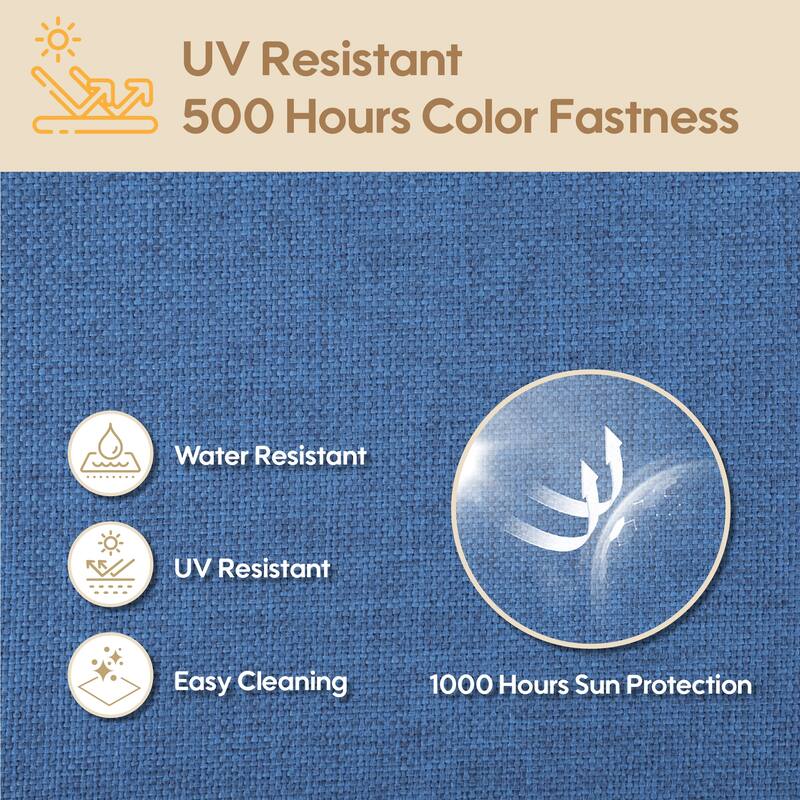 2 Pieces Waterproof Polyester Patio Seat and Back Cushions 24x24 Deep Comfort for Outdoor Seating