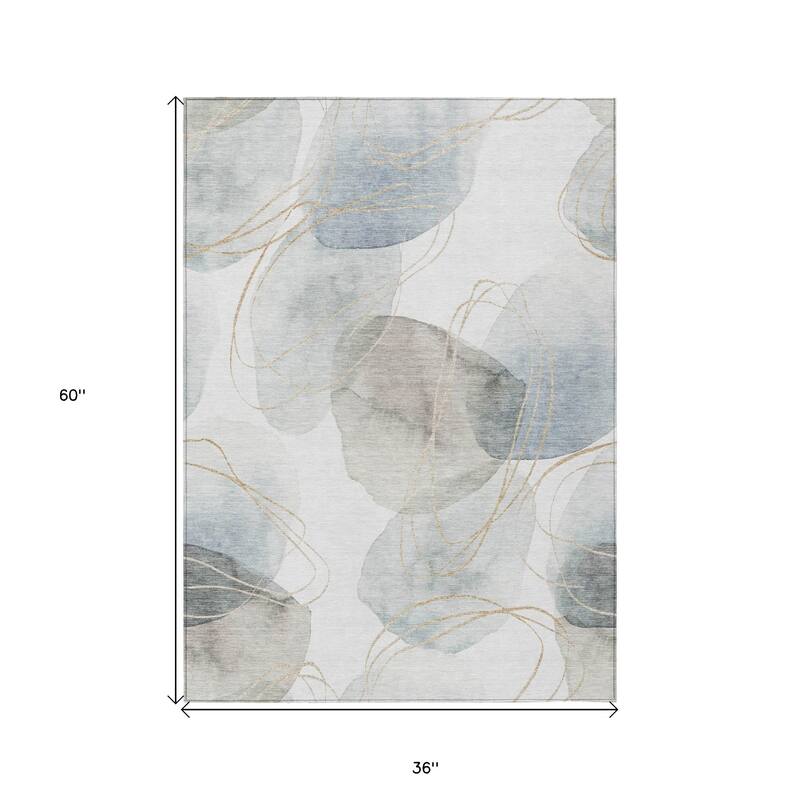 Bax Artistic Abstract Weather Resistant Sleek Contemporary Outdoor Rug