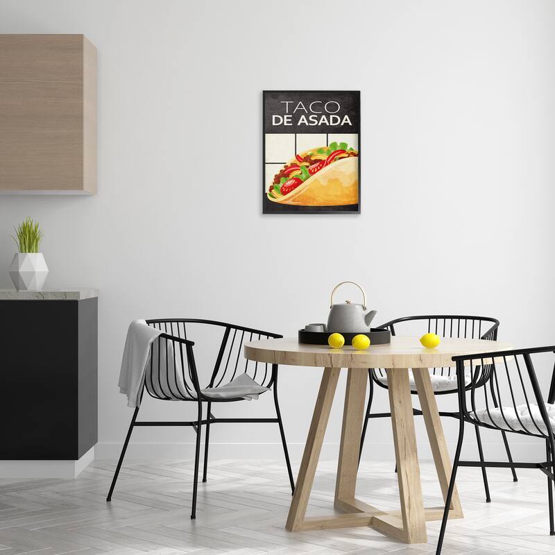 Stupell Taco Classic Meal Framed Giclee Art Design By Kim Allen