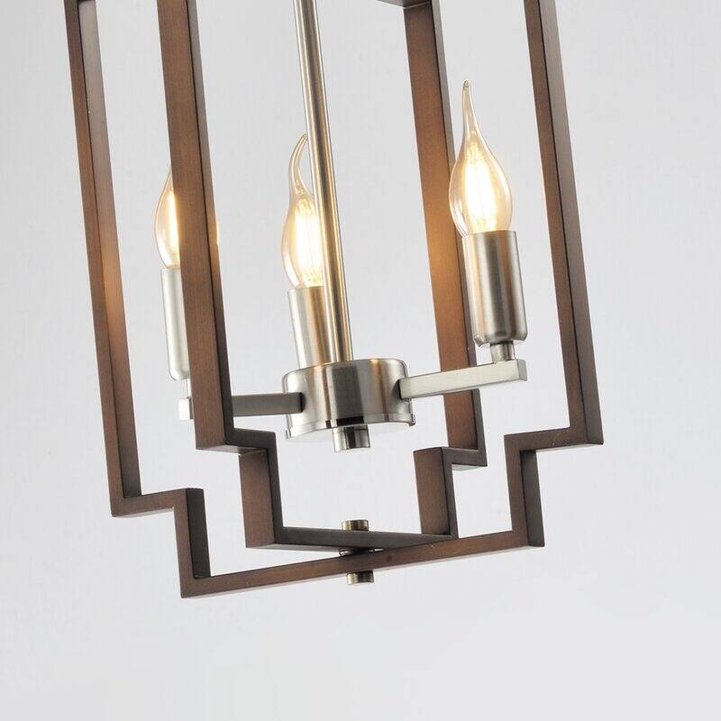 Maxax 3 - Light Chandelier with Wrought Iron Accents