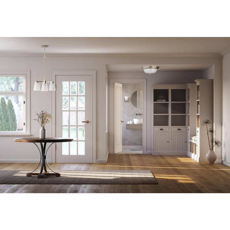 Tanner Collection One-Light Brushed Nickel Transitional Vanity Light - 5.12 in x 6.75 in x 7.12 in