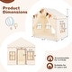 preview thumbnail 4 of 18, Gymax 3-4 Kids Large Play Tent House w/ 2 Opening Doors Star Lights &