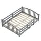 preview thumbnail 60 of 74, Montessori Solid Pine Floor Bed with Full-Length Safety Fence & Slatted Base by Harper&Bright Designs