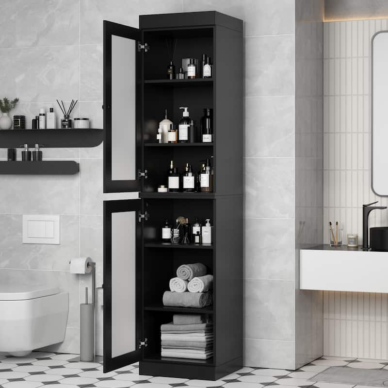 100% Solid Wood 16.5" Bathroom Cabinet with Optional Doors by Palace Imports